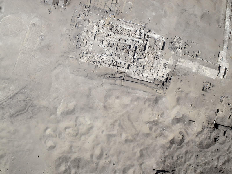 Fig. 15. Aerial view of Athribis, Shikh Hammad, Sohag during the temple excavations, (courtesy of Athribis Project, Marcus Müller) Fig. 15. Aerial view of Athribis, Shikh Hammad, Sohag during the temple excavations, (courtesy of Athribis Project, Marcus Müller)