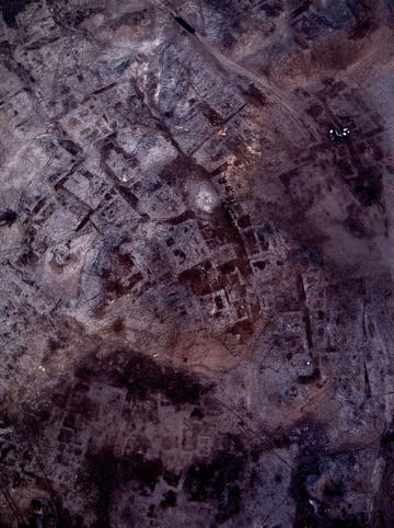Fig. 10: Kom Wasit, remains of the ancient town (courtesy of Italian mission in Beheira) at dawn. Fig. 10: Kom Wasit, remains of the ancient town (courtesy of Italian mission in Beheira) at dawn.